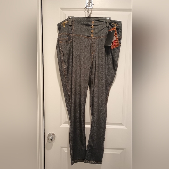 Denim Look High-Waisted Women's Jegging - Picture 1 of 4